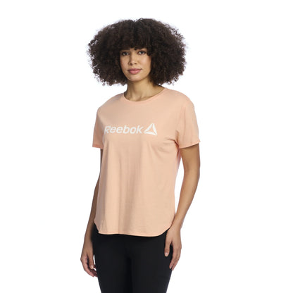 Camiseta Reebok Feminina Identity Manga Curta Estampada