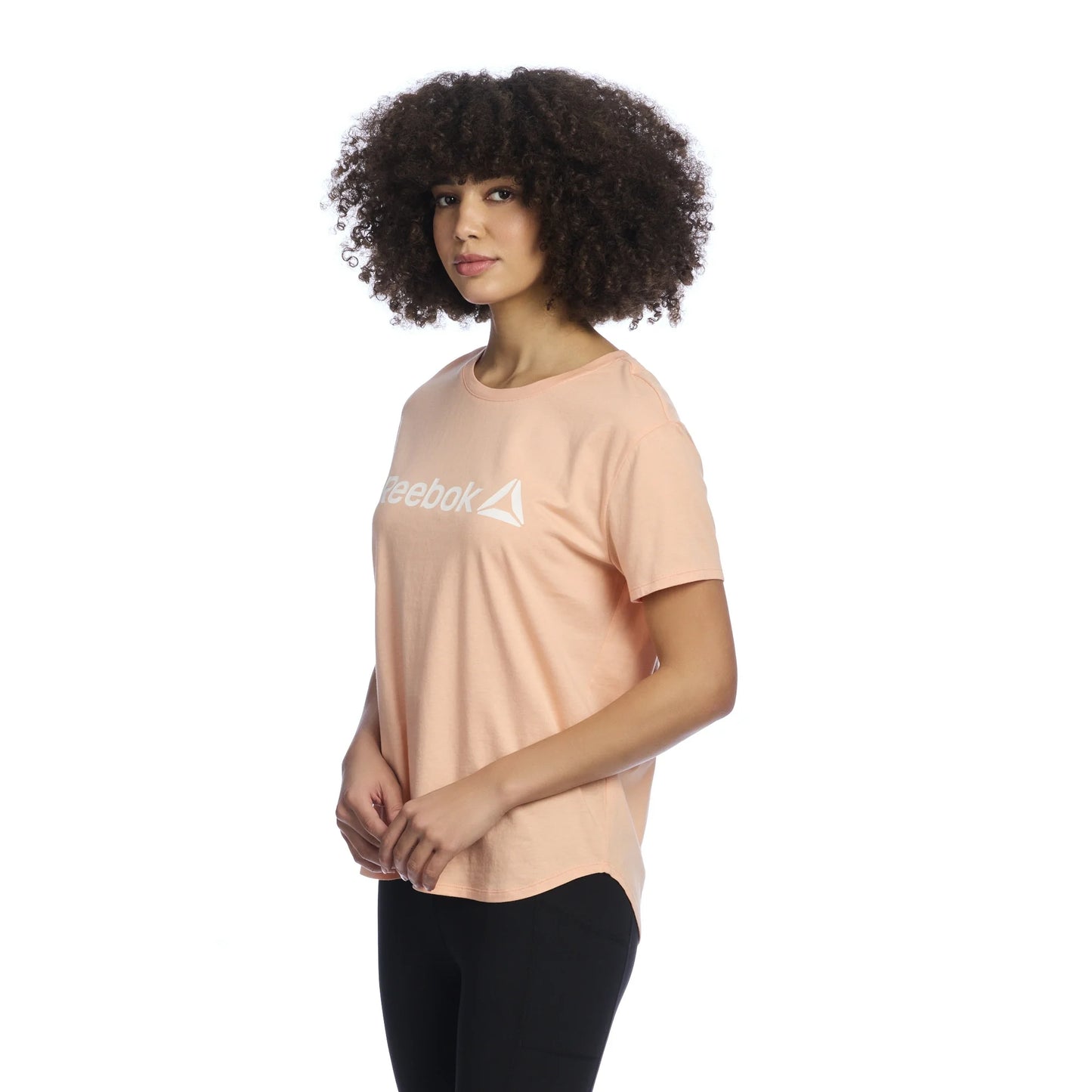 Camiseta Reebok Feminina Identity Manga Curta Estampada
