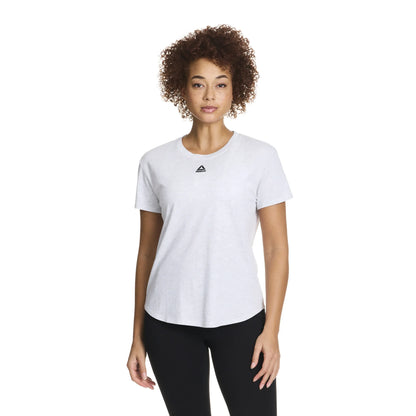 Camiseta Reebok Feminina Identity Manga Curta Estampada