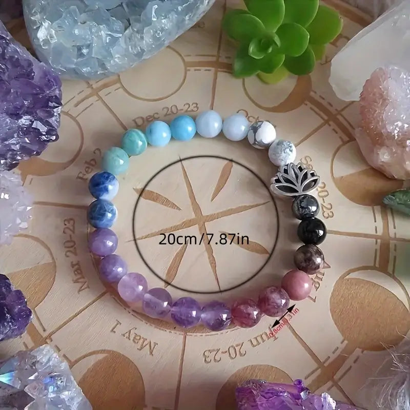 Anxiety Relief Affirmation Bracelet: A Spiritual Hand Chain for Peace, Serenity, Self-Love, and Calm