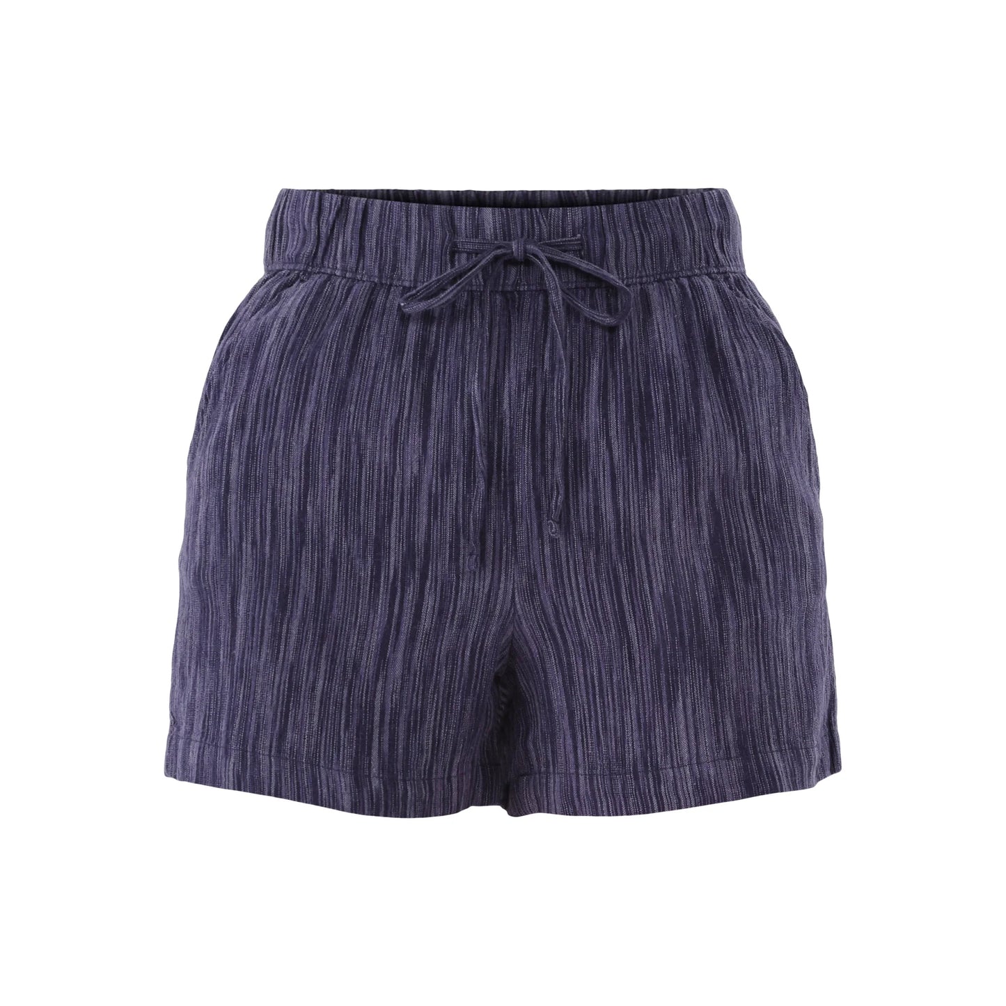 Shorts femininos de linho misto, comprimento interno de 8,9 cm