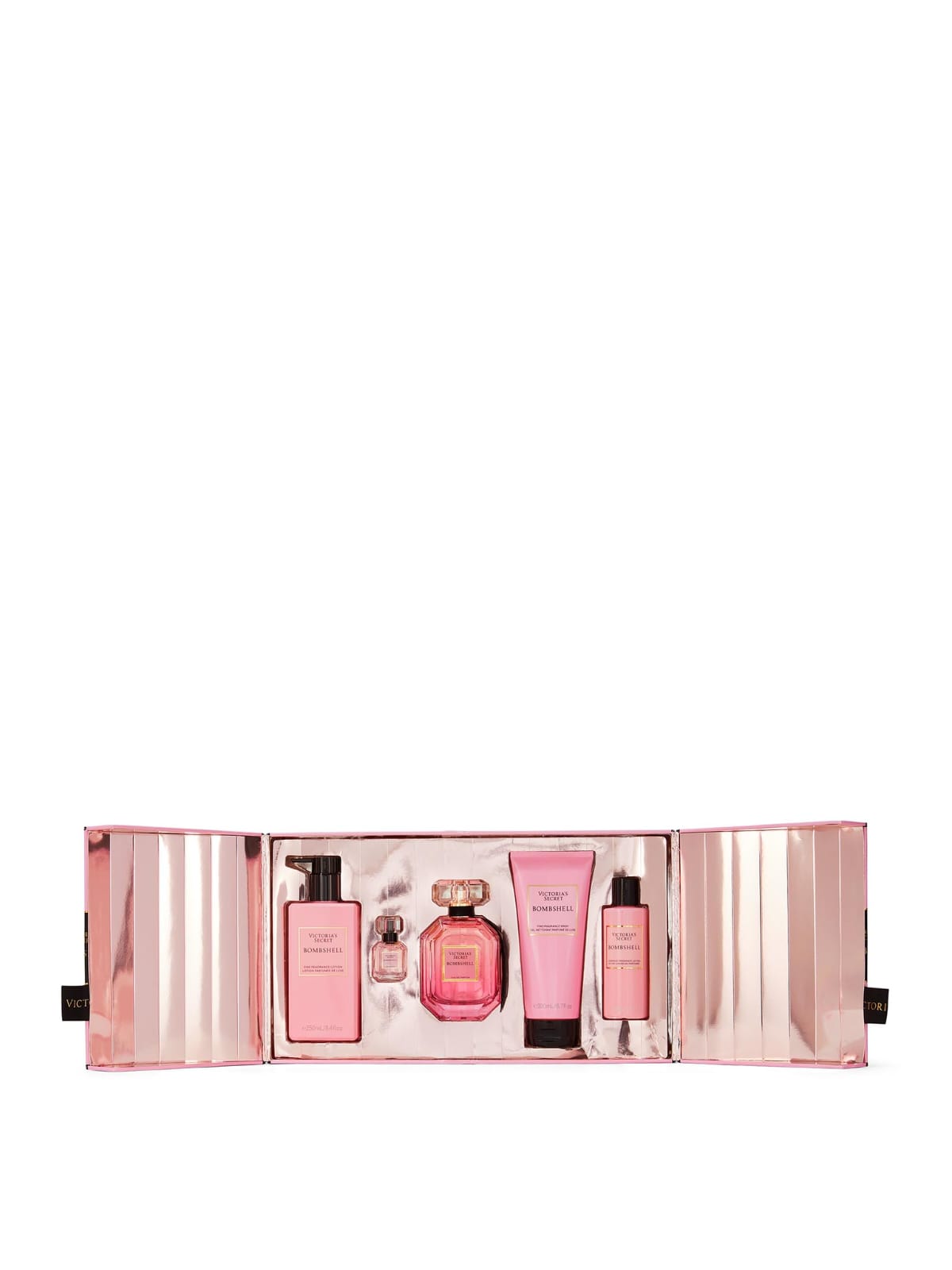 Victoria's Secret BombShell Set Loção/Mini Parfum/Parfum/Gel de lavagem/Mini Loção