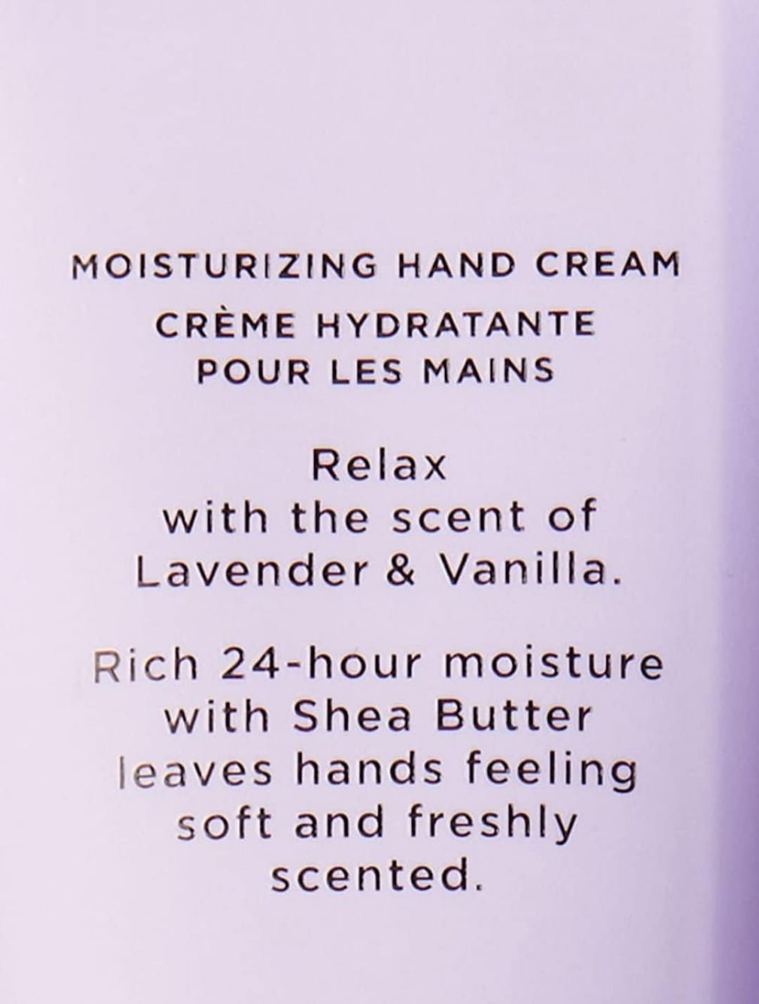 Victoria's Secret Natural Beauty Moisturizing Hand Cream 2.5 oz (Lavender & Vanilla)