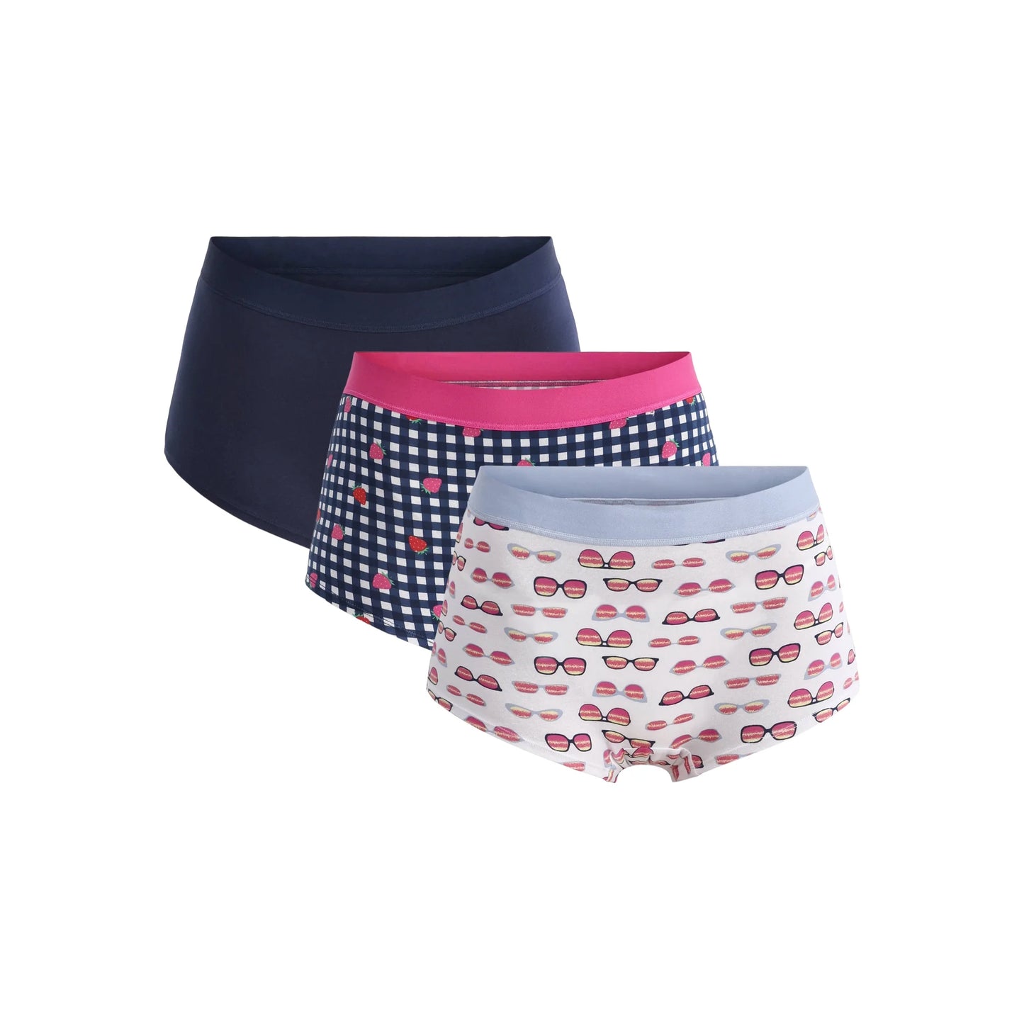 Calcinhas curtas Way to Celebrate para mulheres, pacote com 3