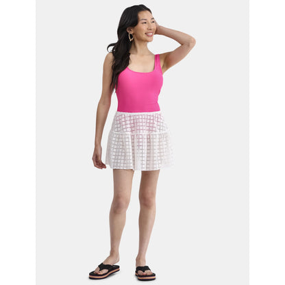 Saia de saída de banho de crochê feminina