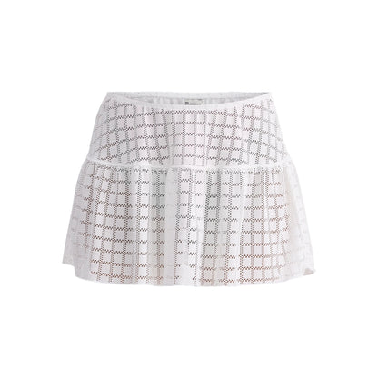 Saia de saída de banho de crochê feminina