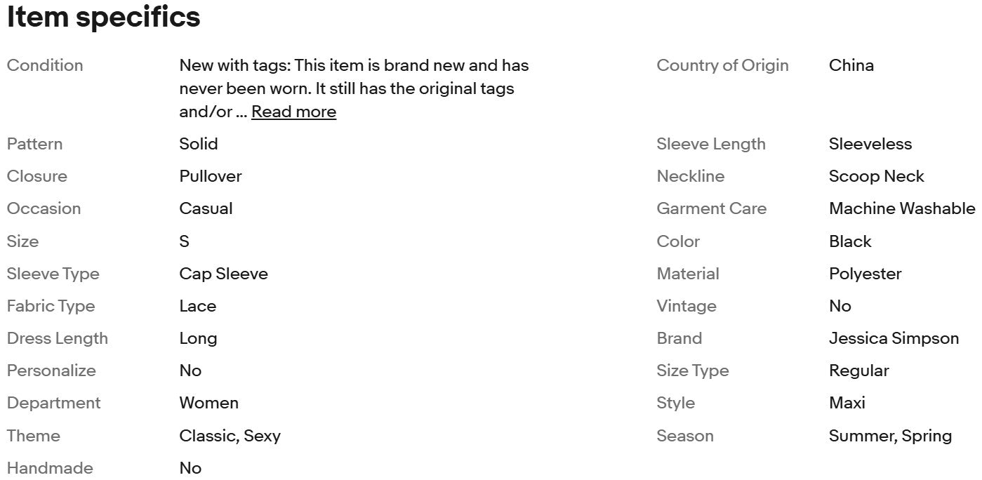 Vestido feminino elegante Jessica Simpson, tamanho pequeno, cor preta.