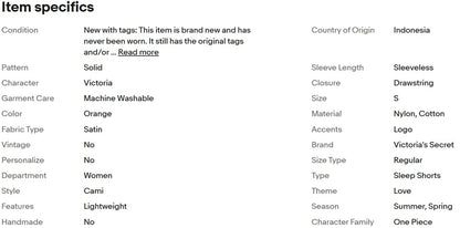 Shorts de pijama de satén brillante de Victoria's Secret