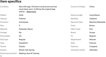 Sudadera corta de punto scuba para mujer Scoop, con mangas caídas