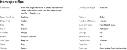 Top de biquíni estilo bralette com franjas em macramê da Victoria's Secret Archives Swin