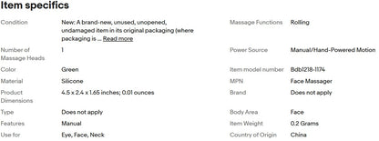 Masajeador de rodillo con cubitos de hielo para rostro, ojos y cuello. Acondiciona y cuida la piel de forma natural.