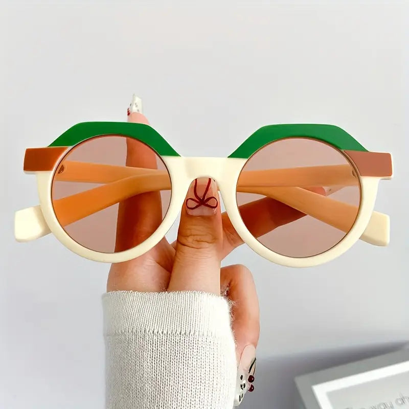 Óculos - Armação Retro Composta e Lente de PC Óculos Decorativos com Dobradiças de Metal