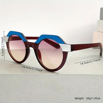 Óculos - Armação Retro Composta e Lente de PC Óculos Decorativos com Dobradiças de Metal