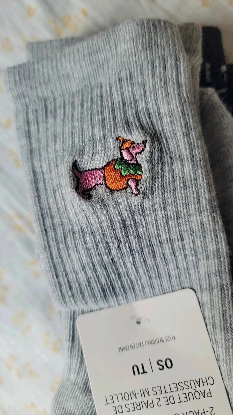 Victoria's Secret Pink Halloween Crew Socks 2pack 2024 Costume Pumplink Dog Webs