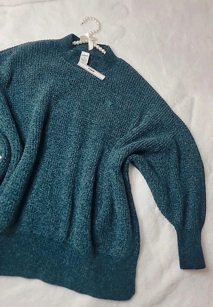 Suéter de punto ancho con cuello redondo estilo universitario de Victoria's Secret Pink