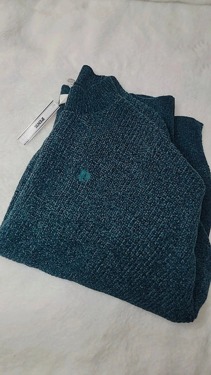 Suéter de punto ancho con cuello redondo estilo universitario de Victoria's Secret Pink