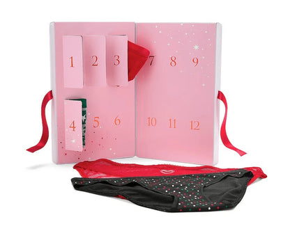 Calendário do Advento da Victoria's Secret com 12 calcinhas, edição limitada. Biquíni.