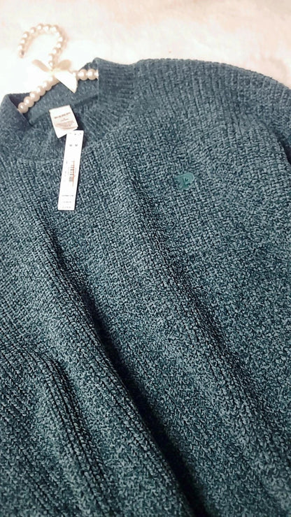 Suéter de punto ancho con cuello redondo estilo universitario de Victoria's Secret Pink