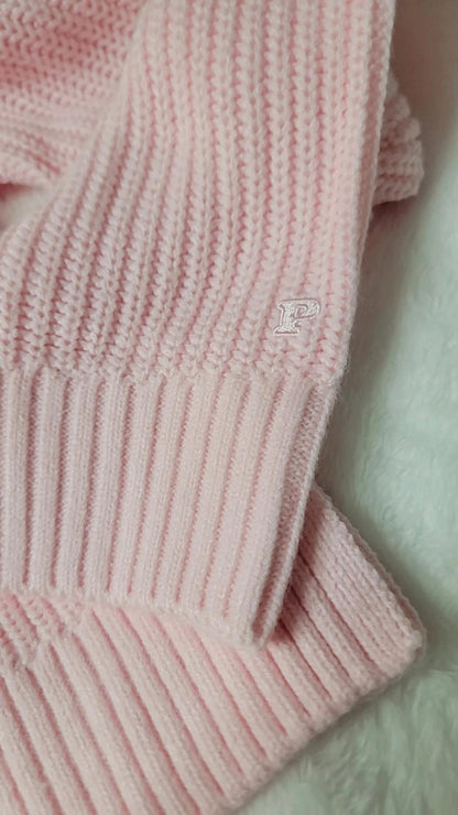 Suéter de cuello alto estilo universitario de punto ancho de Victoria's Secret PINK