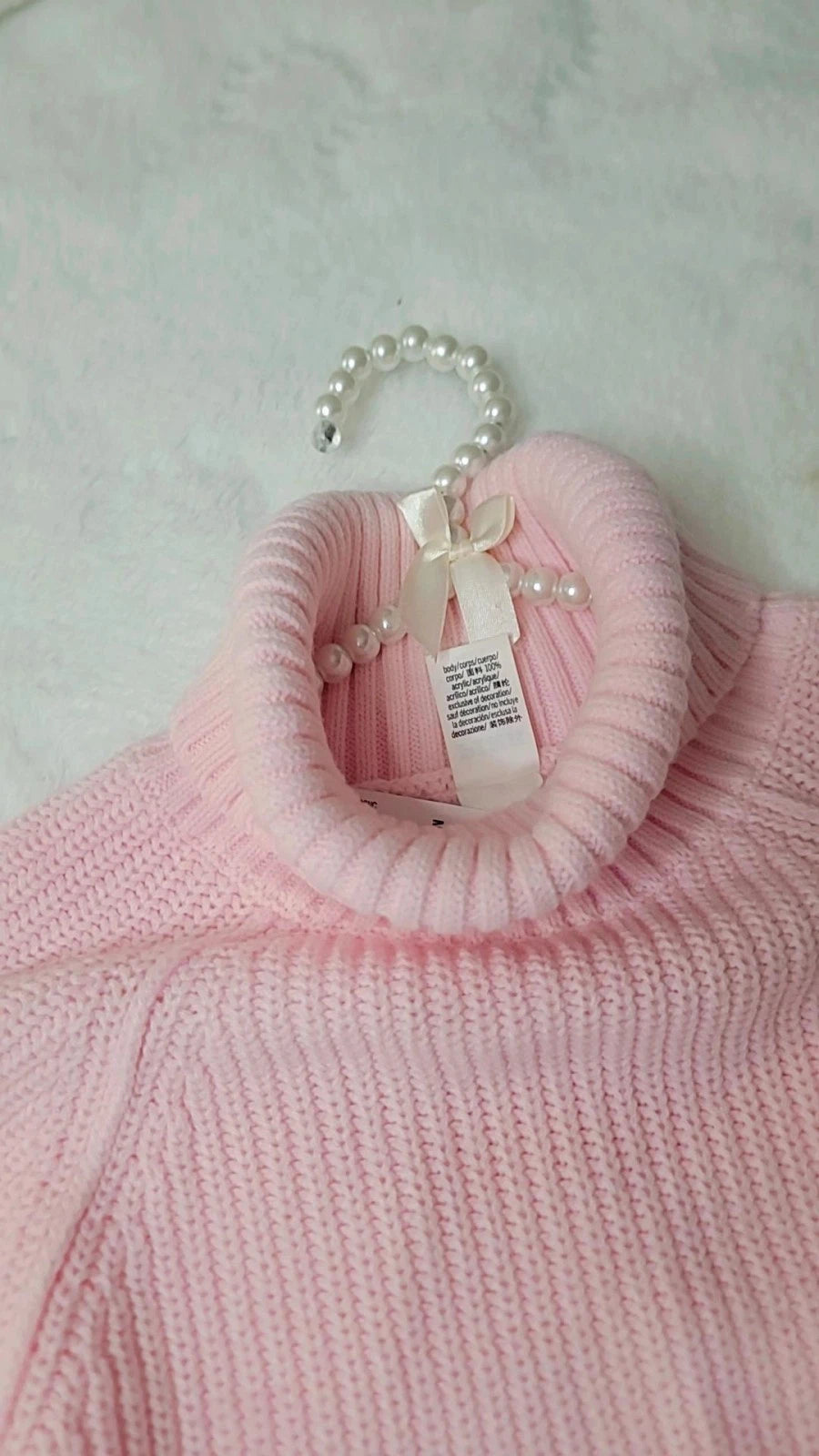 Suéter de cuello alto estilo universitario de punto ancho de Victoria's Secret PINK