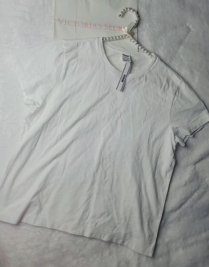 Victoria's Secret Pink Basic White T-Shirt Women