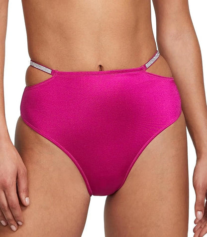 Victoria's Secret Women's Deluxe 2-Piece Shine Swimsuit New, Bottom M, Top 34C