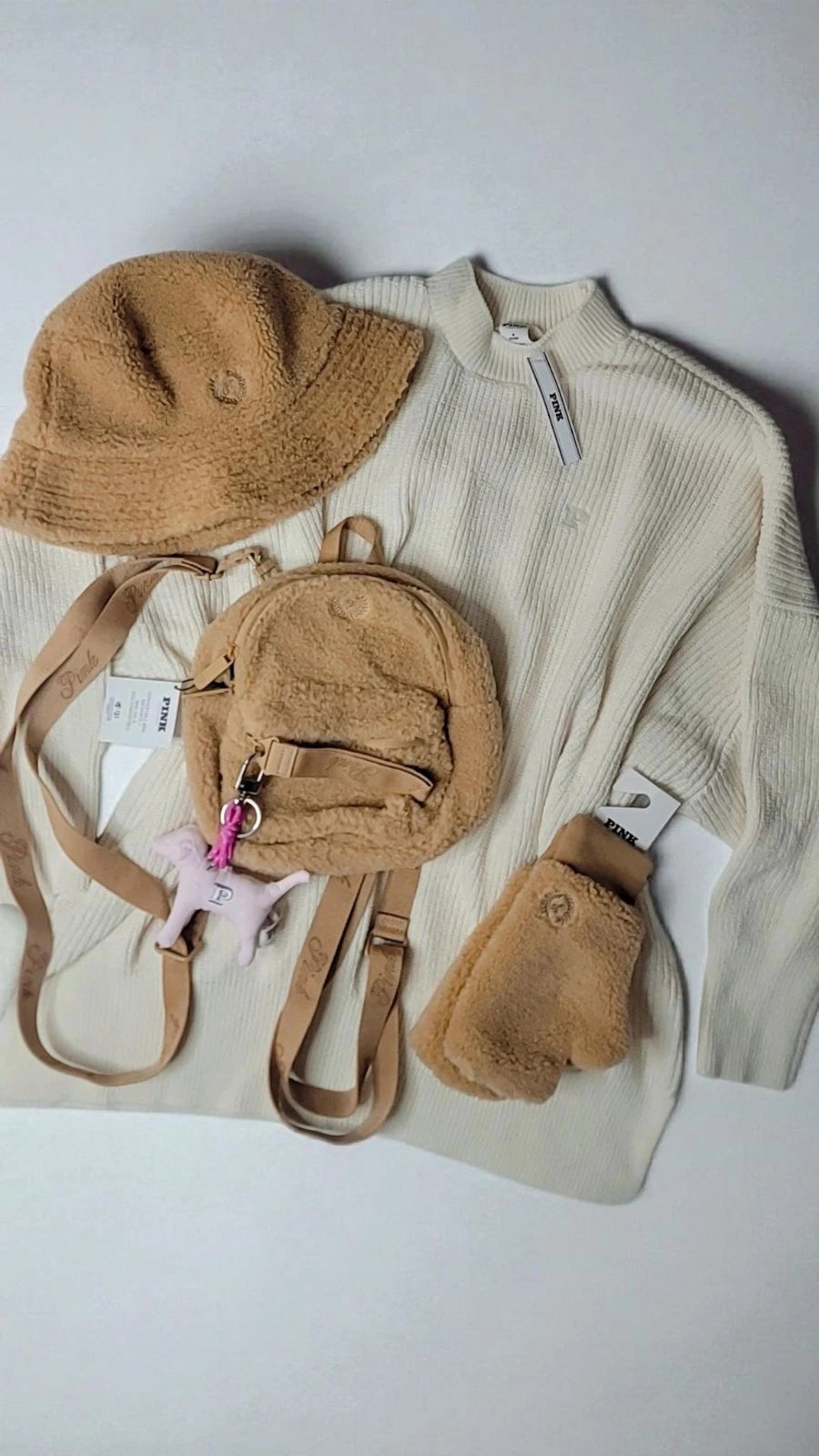 Conjunto de inverno de 5 peças da Victoria's Secret PINK, edição limitada, suéter.