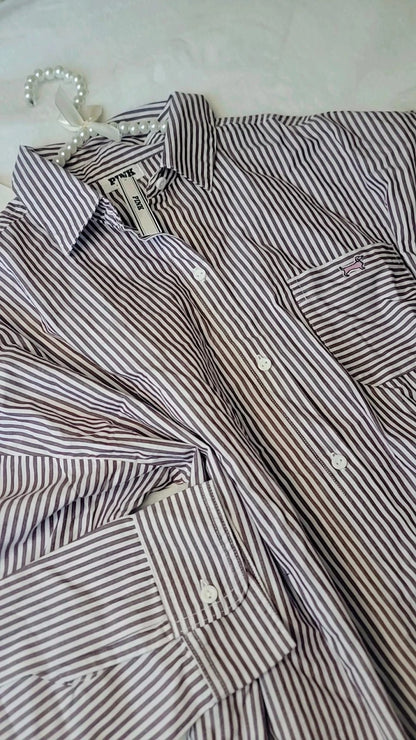 Camisola de dormir rosa Victoria's Secret, estilo boyfriend, tamanho grande