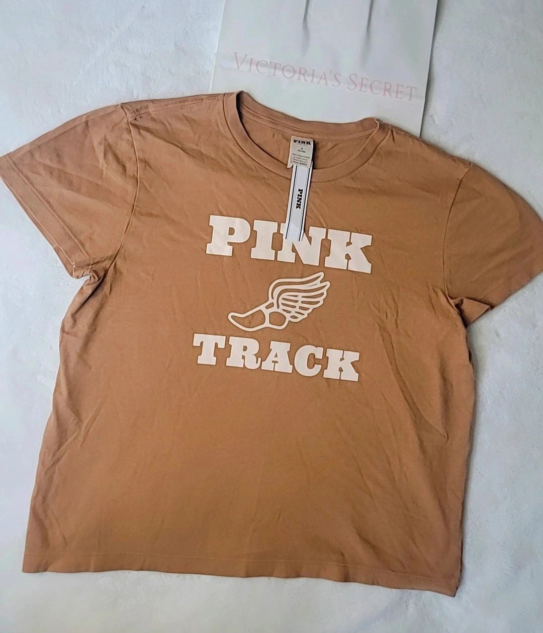 Victoria's Secret Pink Track Angel Wings T-Shirt for Women