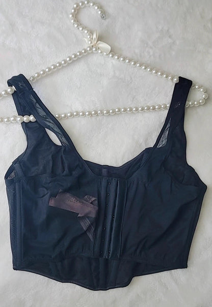 Top corset transparente com glitter da Victoria's Secret