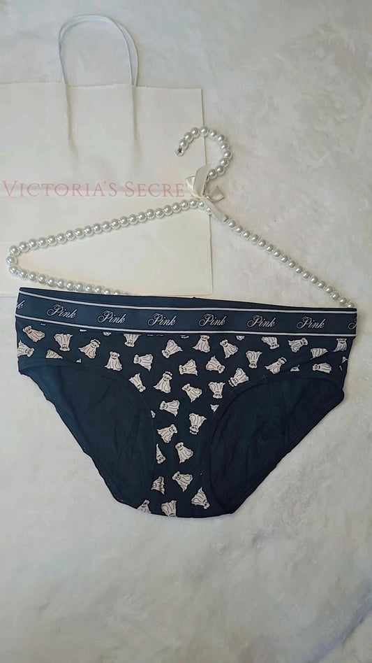 Pantalón hipster rosa de Victoria's Secret con el logo del perro