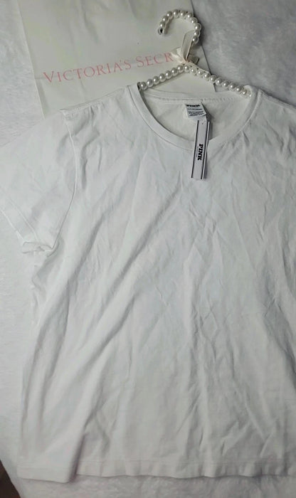 Victoria's Secret Pink Basic White T-Shirt Women