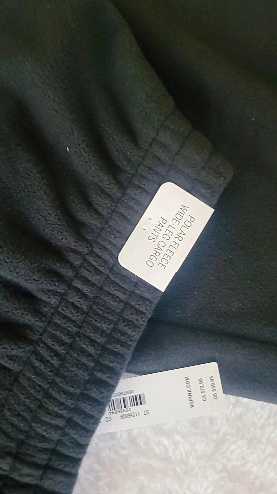 Victoria's Secret Pink Polar Fleece Wide Leg Cargo Pants