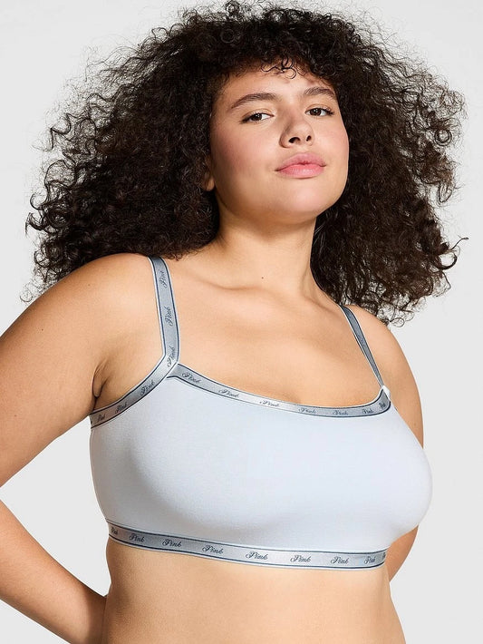 Top rosa con logo, nuevo color azul para mujer