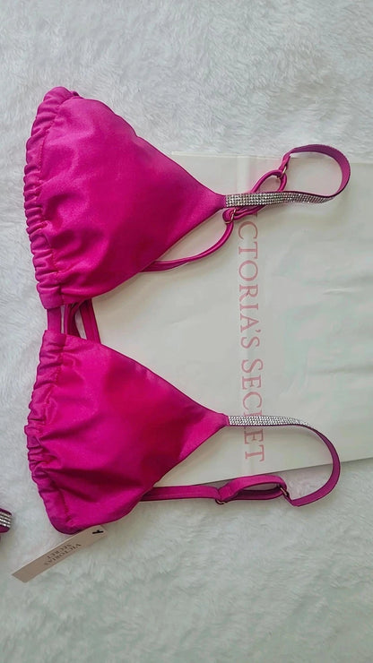 Biquíni feminino Victoria's Secret Very Sexy Shine, top tamanho P, calcinha tamanho M