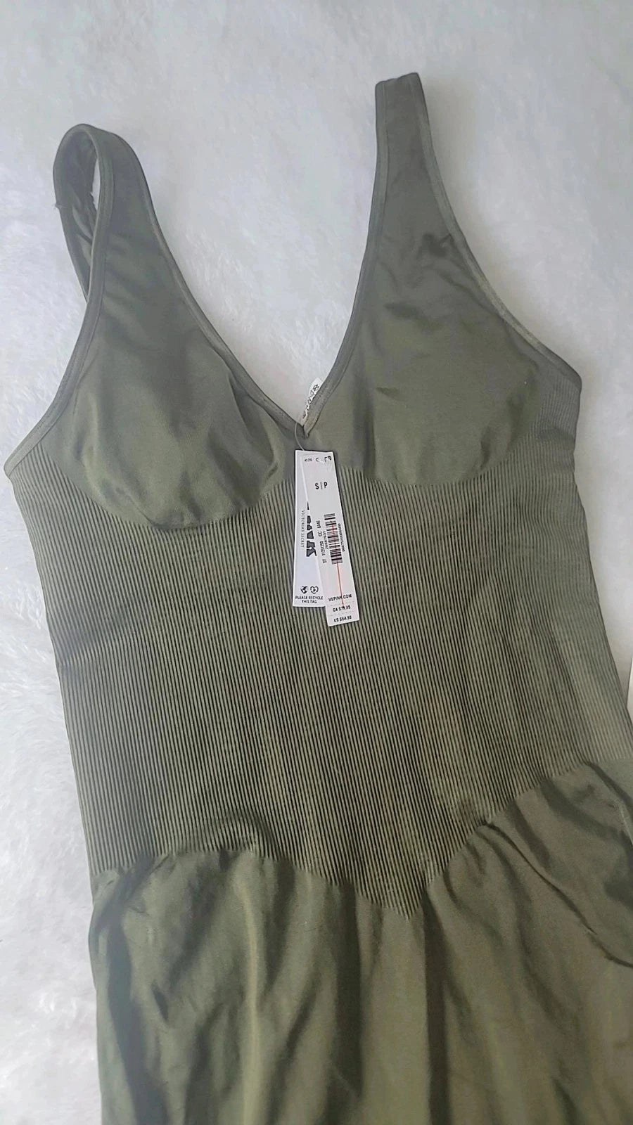 Victoria's Secret PINK, Satin Seamless Plunge Workout, BODYSUIT