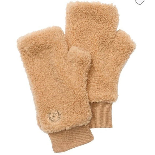 Guantes de peluche suaves Victoria's Secret Pink, color canela