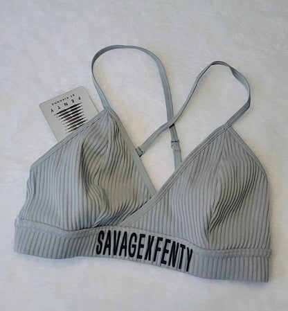 Sutiã Esportivo Fenty SAVAGE - Nova Cor Feminina Cinza