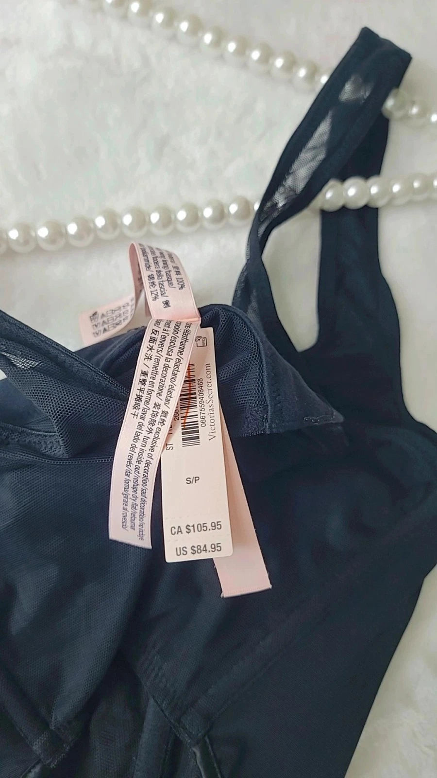 Top corset transparente com glitter da Victoria's Secret