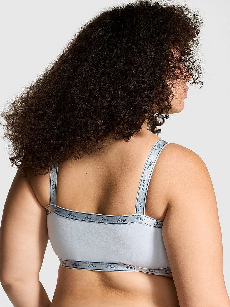 Top rosa com logo, nova cor azul, feminino.