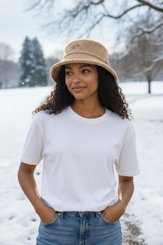 Sombrero tipo pescador de peluche suave Victoria's Secret Pink para adultos, talla única