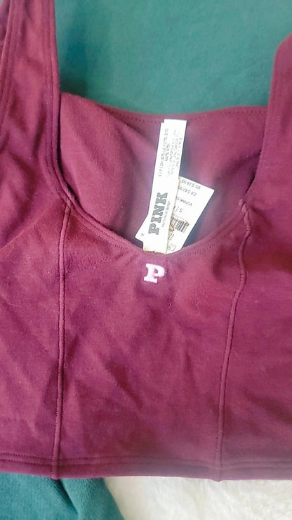 Top corto de Victoria's Secret PINK, tipo camiseta de tirantes