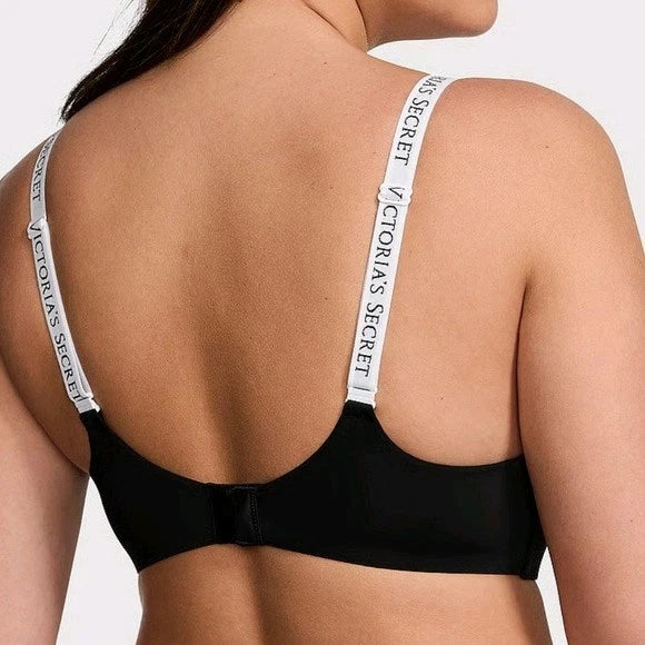 Sujetador Victoria's Secret con logo, ligeramente forrado y sin aros, talla 32D, negro