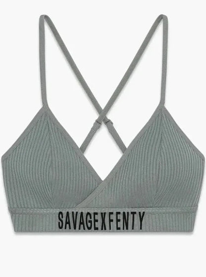 Sutiã Esportivo Fenty SAVAGE - Nova Cor Feminina Cinza