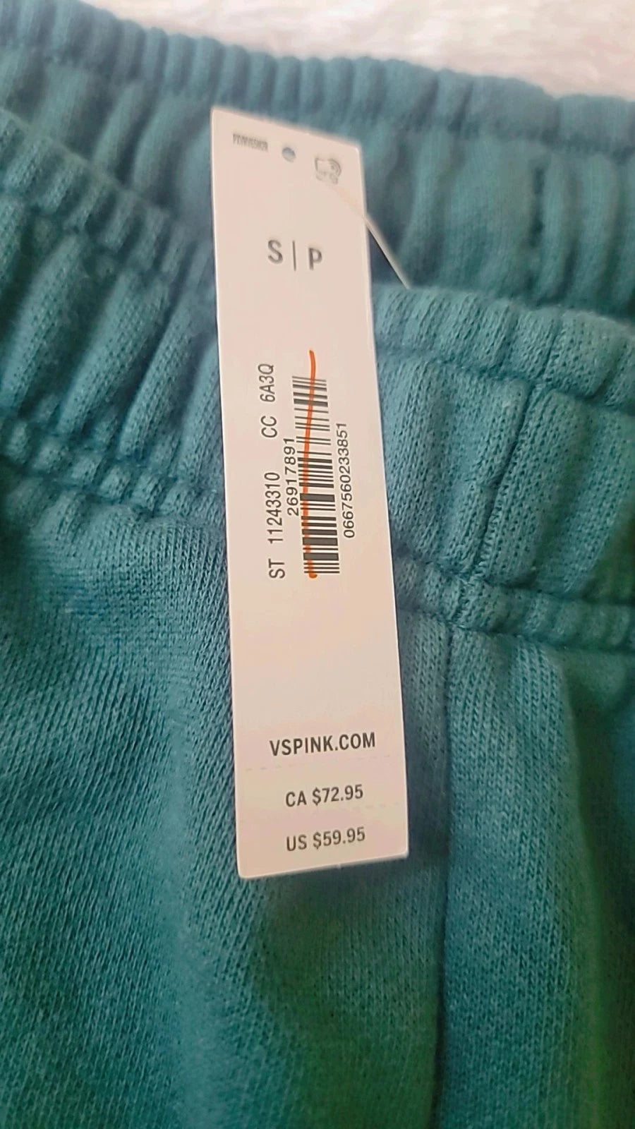 Calça de moletom feminina Victoria's Secret PINK Ivy Fleece, modelagem relaxada.