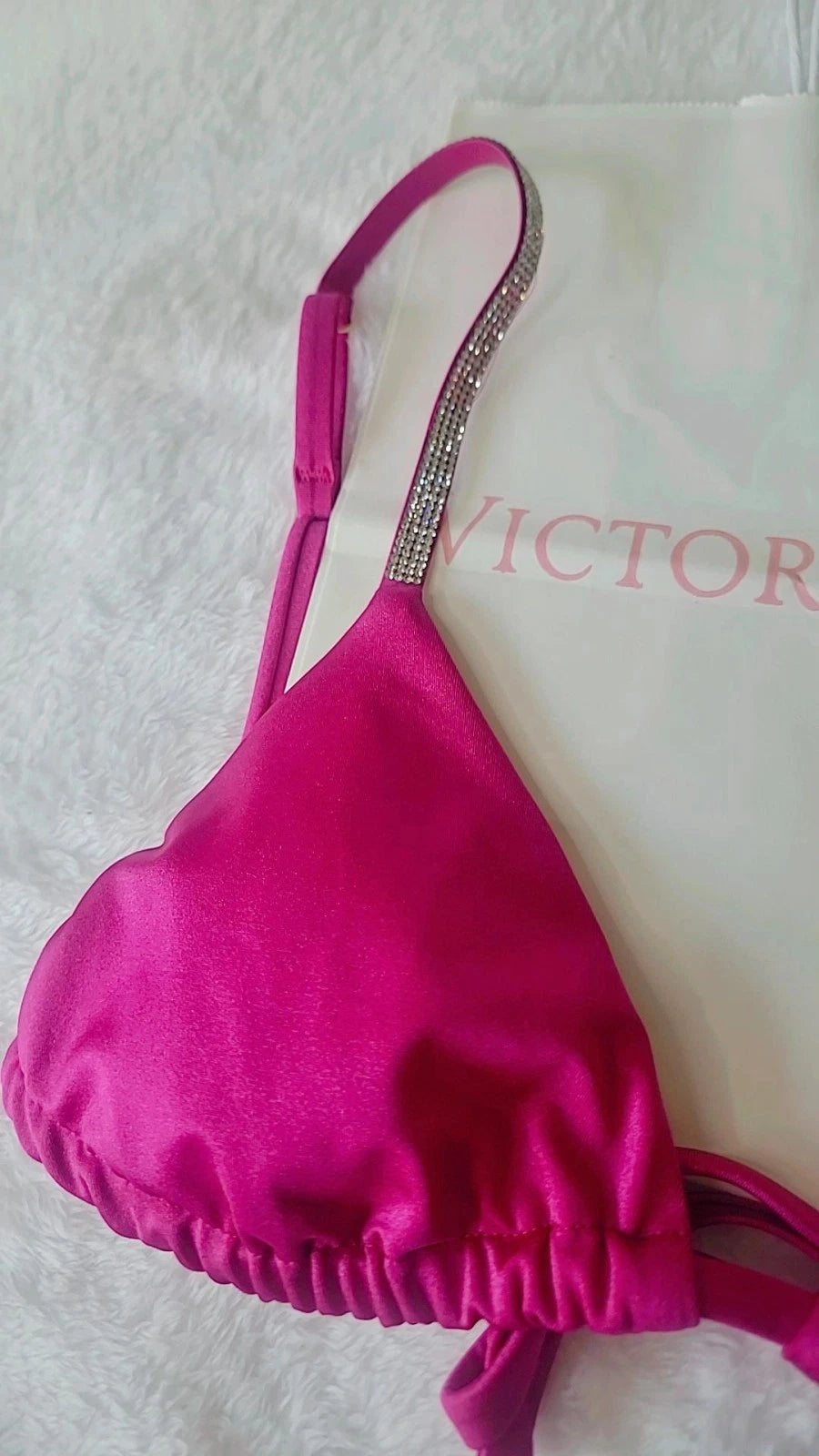 Biquíni feminino Victoria's Secret Very Sexy Shine, top tamanho P, calcinha tamanho M