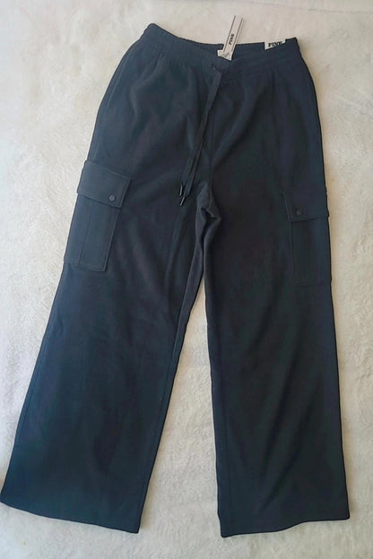 Victoria's Secret Pink Polar Fleece Wide Leg Cargo Pants