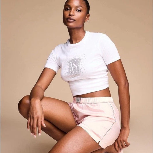 Shorts de pijama de cetim brilhante da Victoria's Secret