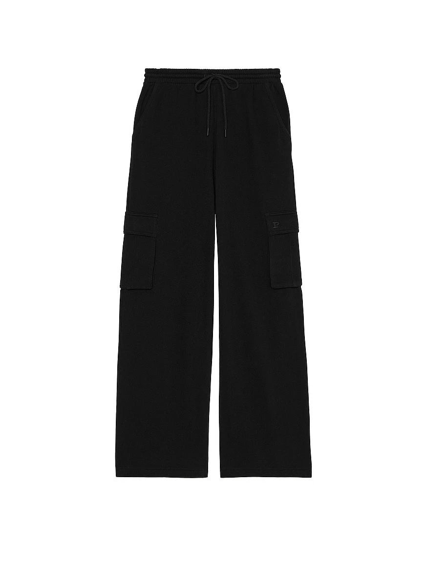 Victoria's Secret Pink Polar Fleece Wide Leg Cargo Pants
