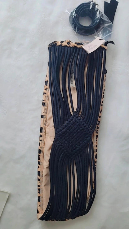 Conjunto de biquíni Victoria's Secret, 2 peças, com detalhes em macramê para natação, alças não inclusas.